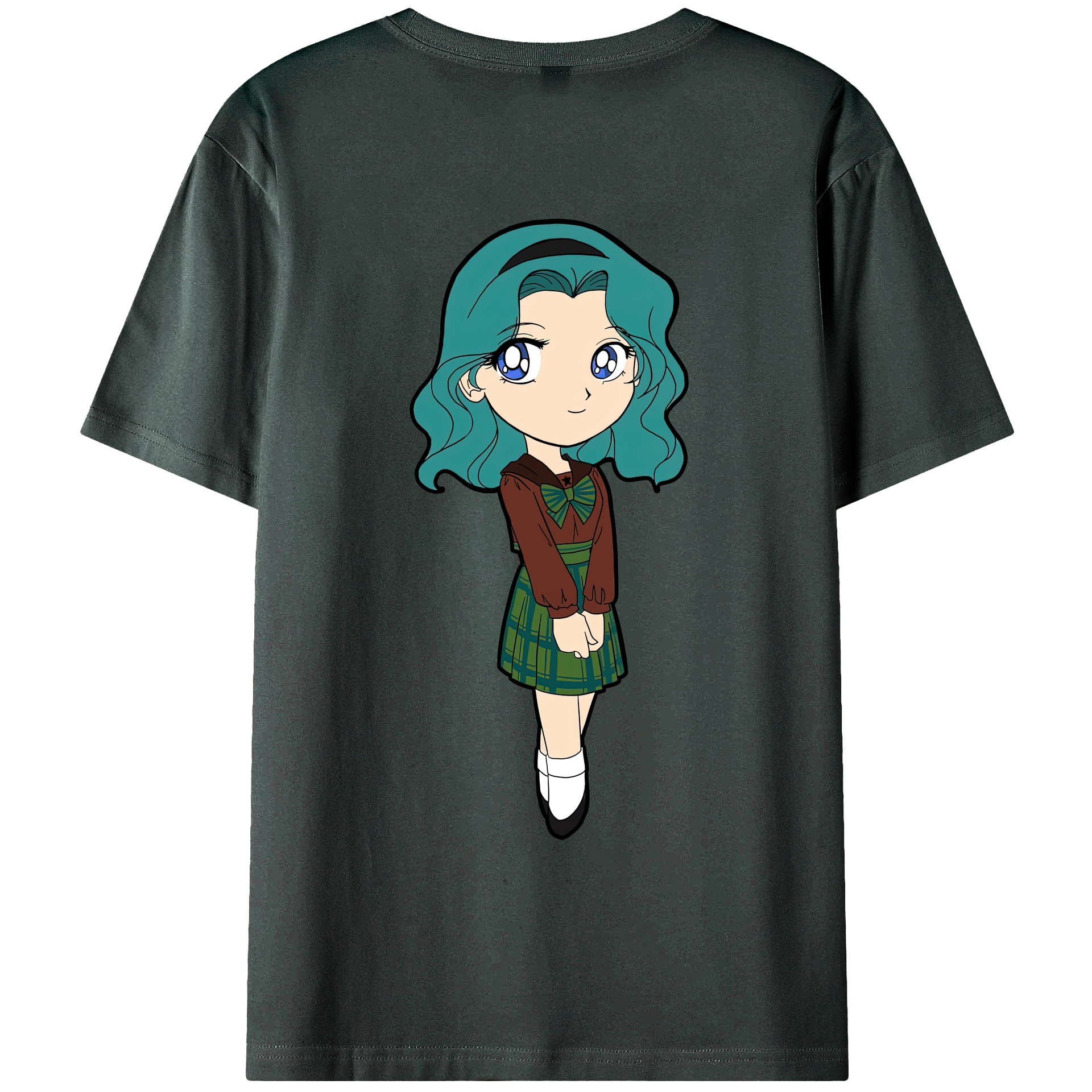 （画像用） 美少女戦士セーラームーン 海王 みちる（かいおう みちる） Sailor Moon Kaiou Michiru 綿100％ メンズ半袖Tシャツ（バックプリント） 通気性